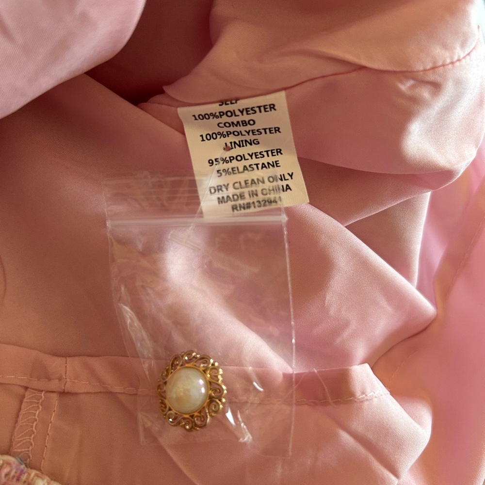 Amanda Uprichard 'Archie' Dress Size Medium Pink Tweed - Picture 7 of 8